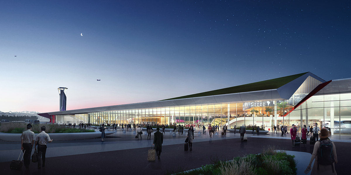 UNStudio's Kutaisi airport extension features an open air rooftop plaza - YouTub