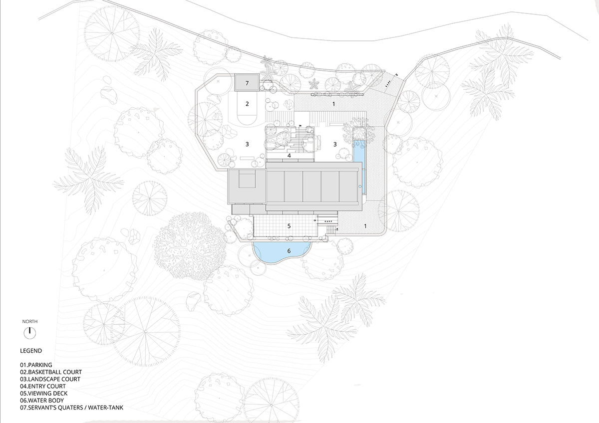 The Cove House by Red Brick Studio benefits from hilly slope and captures picturesque views in India