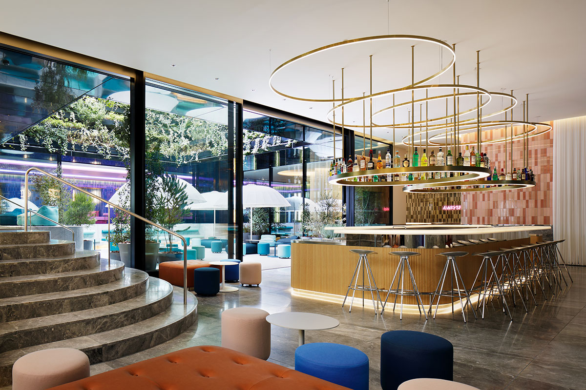 concrete completes W Hotel Osaka referencing to city's sounds and flavors in Japan