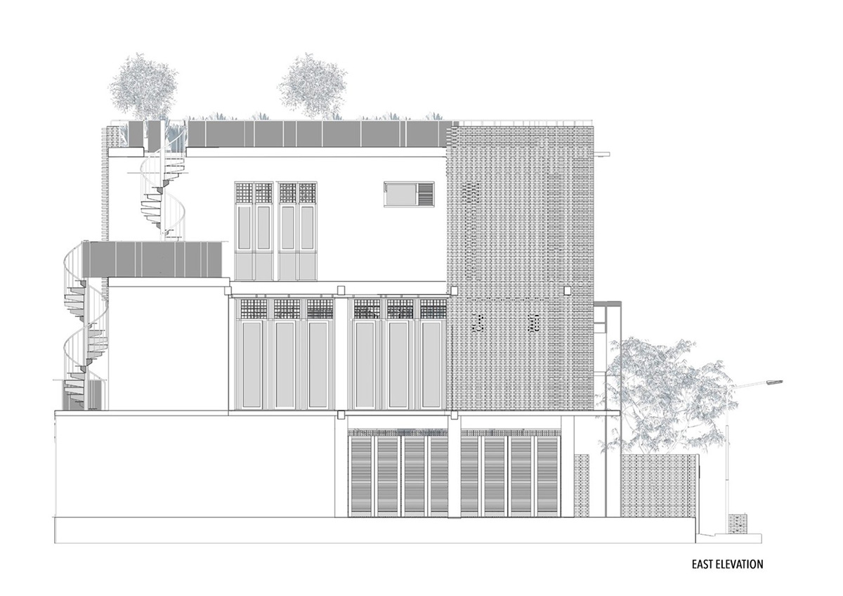 Andyrahman Architect creates different brick motifs for Omah Boto House in Indonesia