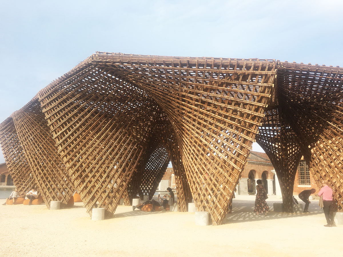 VTN Installs Giant Bamboo Roof At The Venice Architecture Biennale