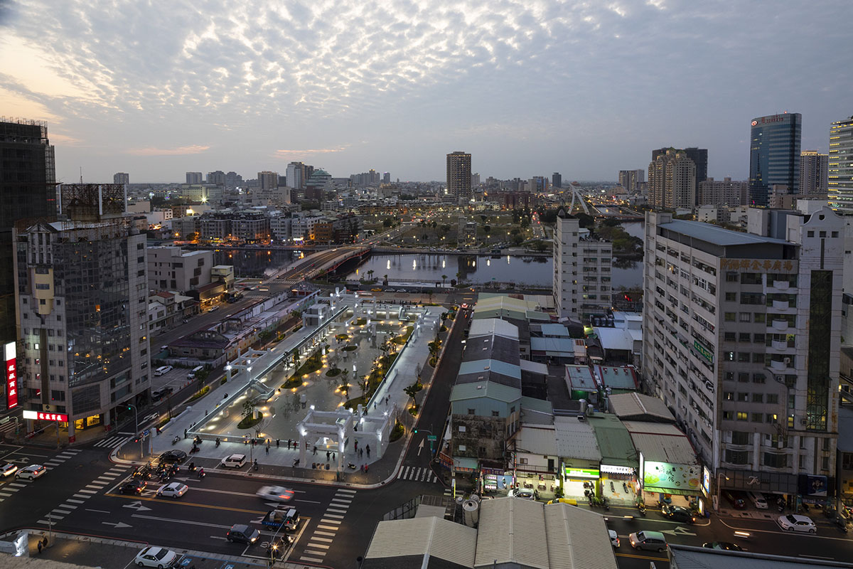 MVRDV completes Tainan urban lagoon and park in the preserved ruin of a mall in central Tainan