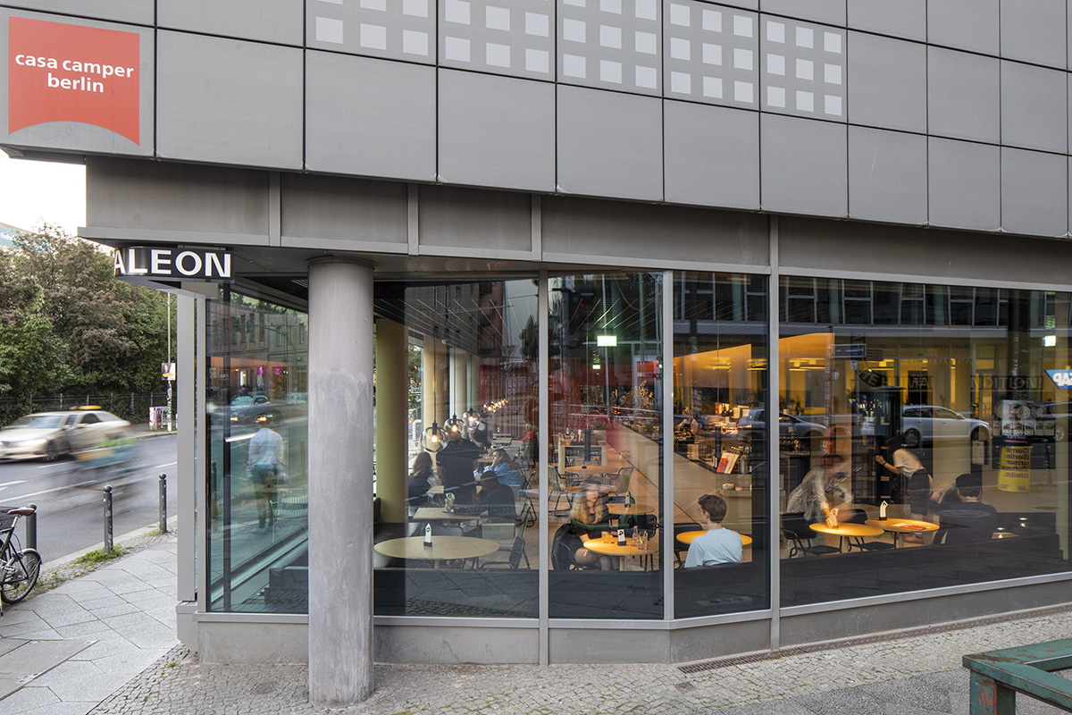 MVRDV adds striking color gradient to Café Camaleon in Berlin that unites three functions