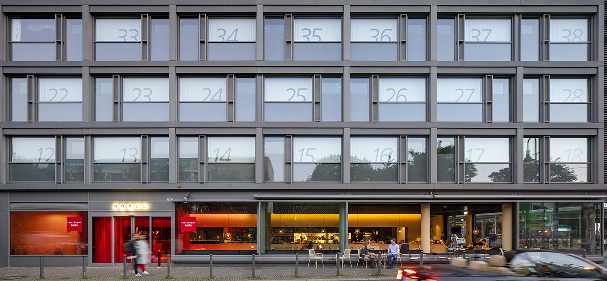 MVRDV adds striking color gradient to Café Camaleon in Berlin that unites three functions