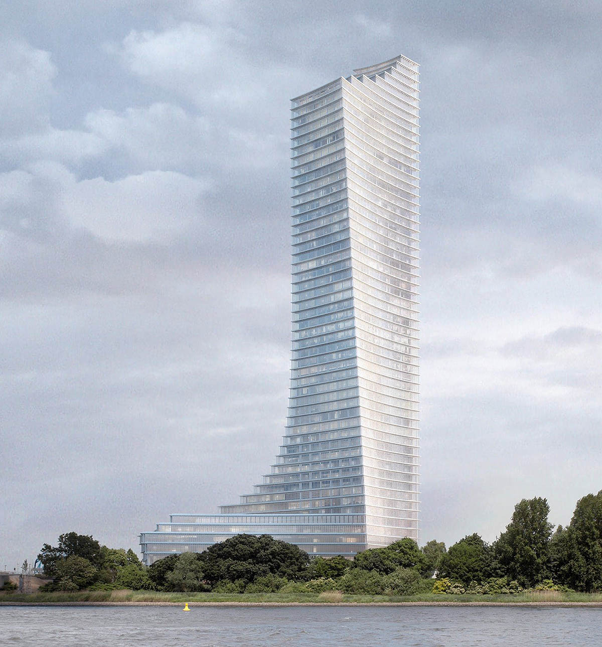 David Chipperfield's new tapered Elbtower will become the tallest tower of Hamburg