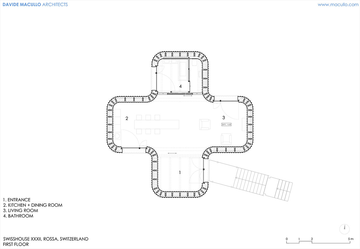 Daniel Buren, Davide Macullo, with Mario Cristiani, Galleria Continua, built this house as public art