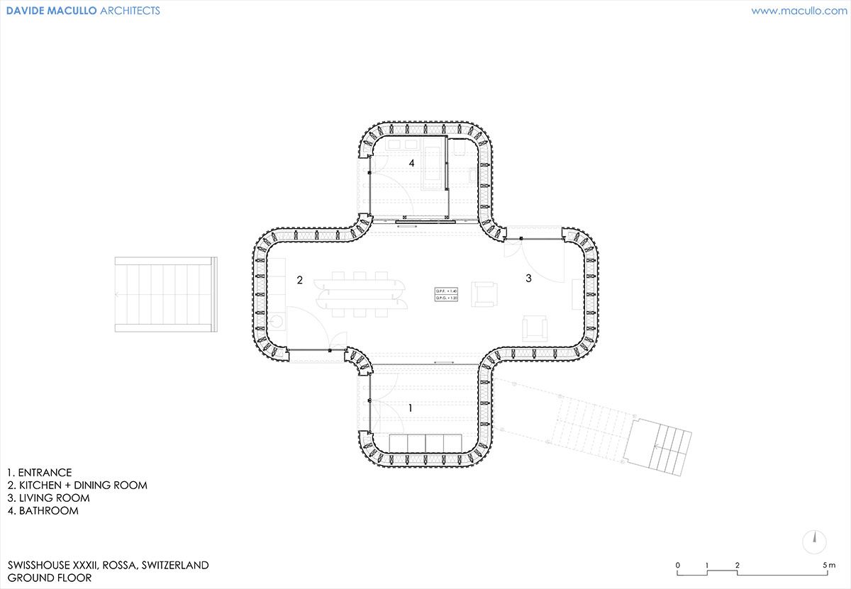 Daniel Buren, Davide Macullo, with Mario Cristiani, Galleria Continua, built this house as public art