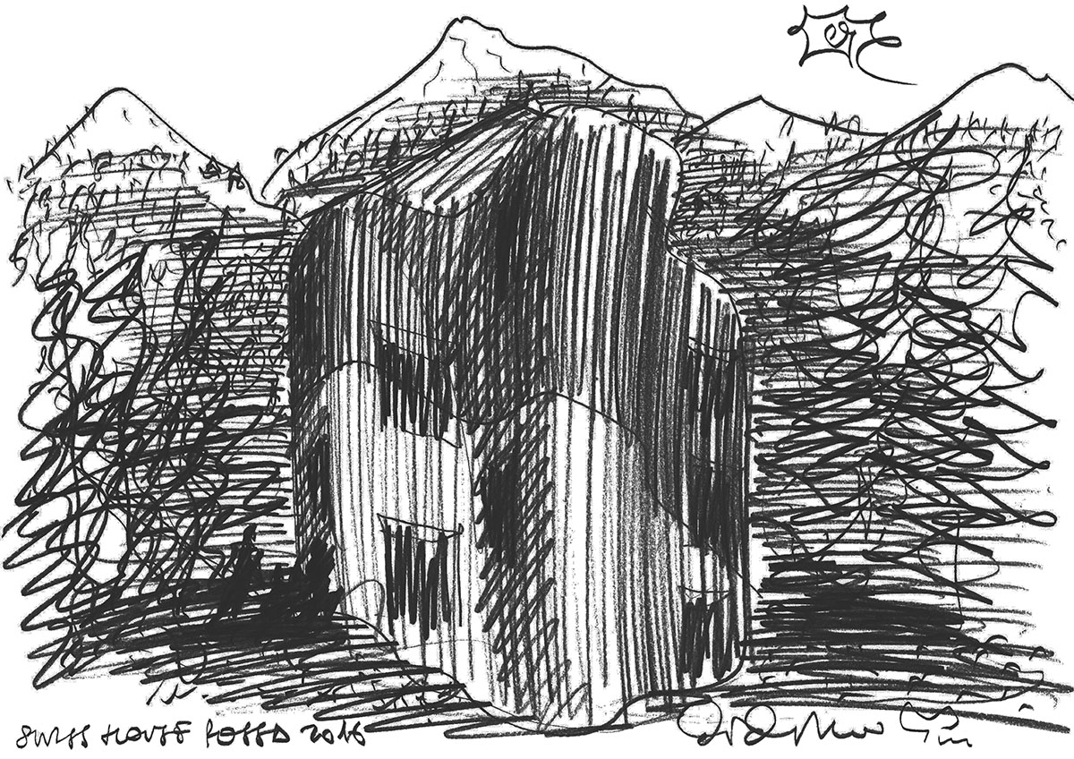 Daniel Buren, Davide Macullo, with Mario Cristiani, Galleria Continua, built this house as public art