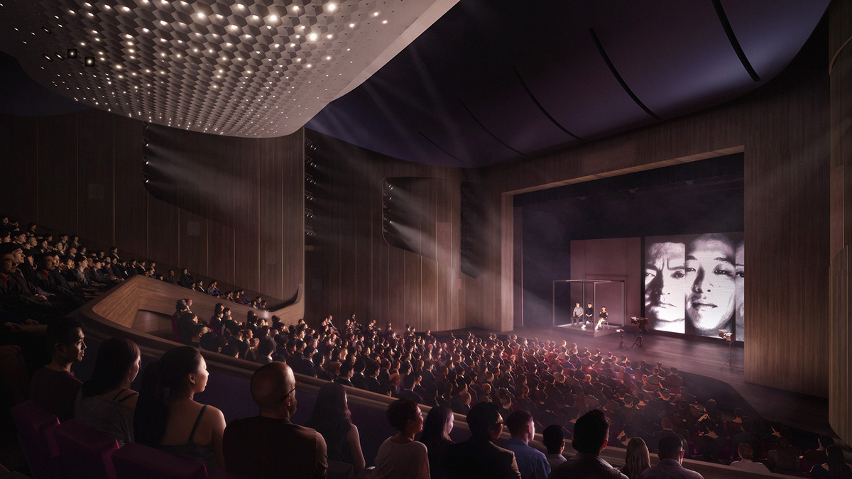 UNStudio's new world class theatre is comprised of interlocking transparent volumes in Hong Kong