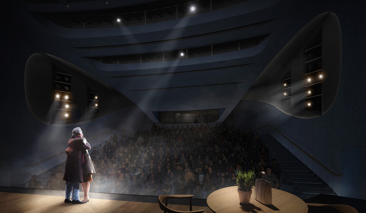 UNStudio's new world class theatre is comprised of interlocking transparent volumes in Hong Kong