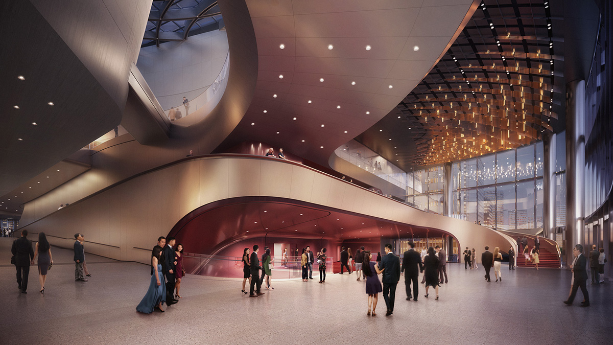 UNStudio's new world class theatre is comprised of interlocking transparent volumes in Hong Kong