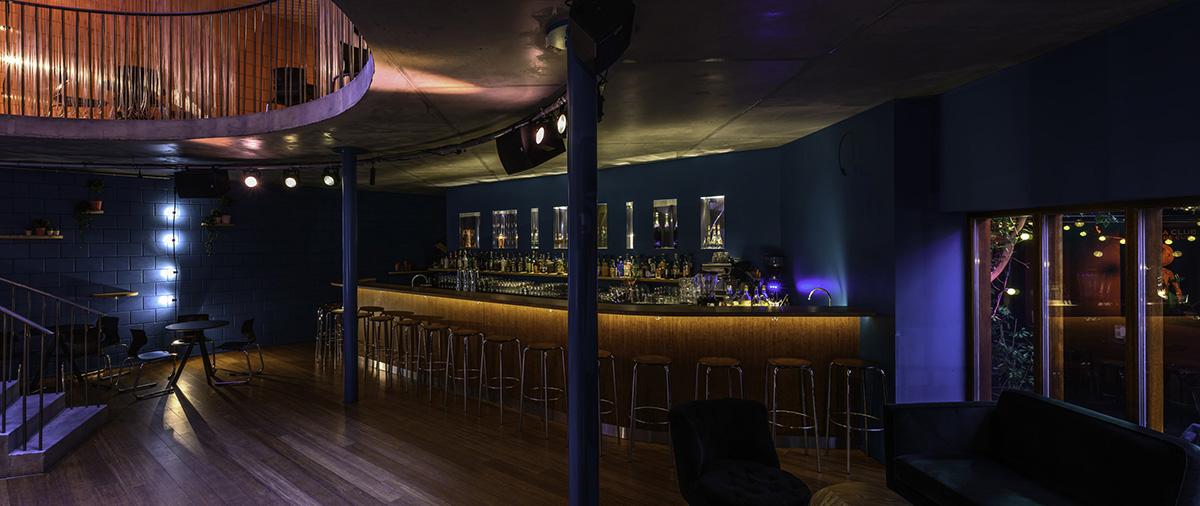 de baes architects designs interiors of nightclub with large circular void in Belgium 