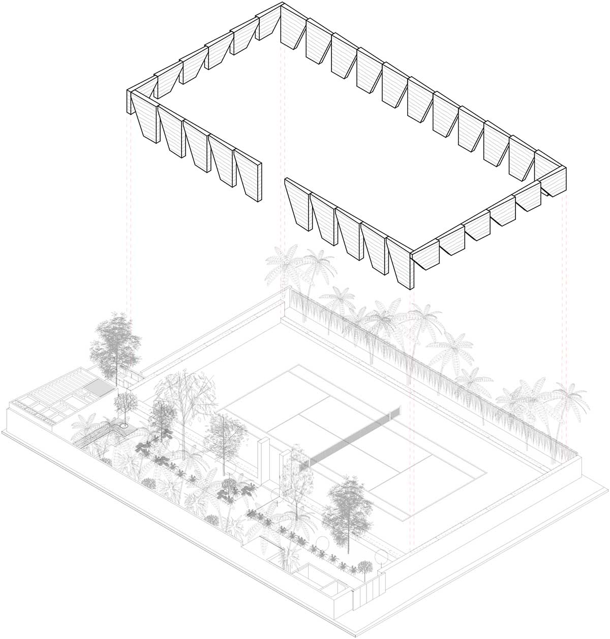 Backyard Community Club features triangular rammed earth system as a replicable prototype in Accra 