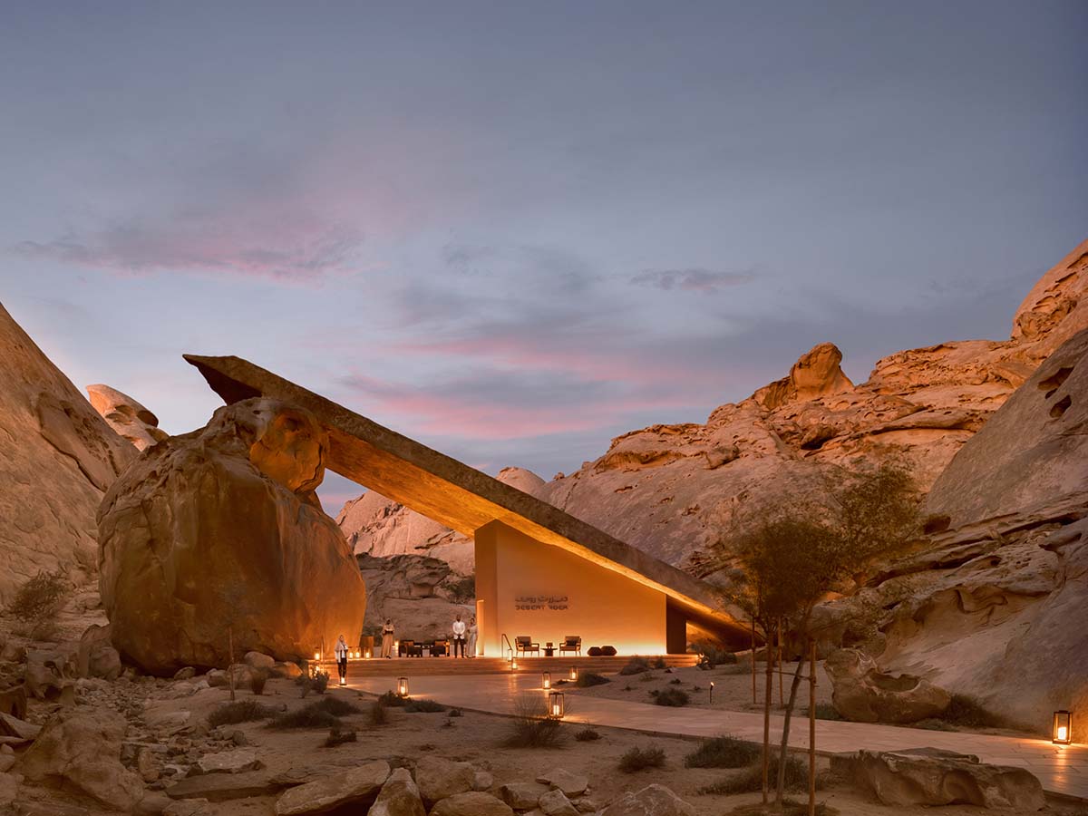 Oppenheim Architecture carves out a resort inside the Hejaz Mountains in Saudi Arabia 