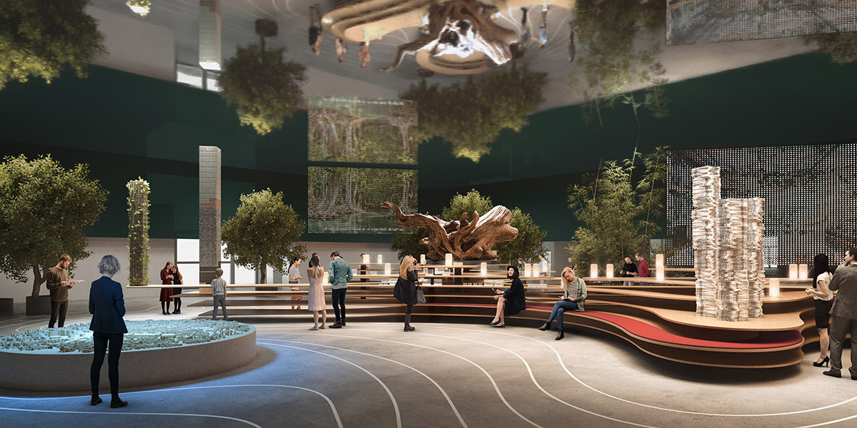 Mario Cucinella designs installation promoting the significance of ecosystem at Salone del Mobile