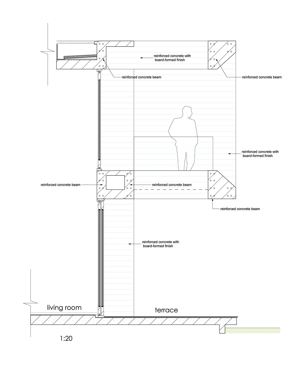 Cristián Romero Valente built this white concrete house on steep slope to give serene view in Chile