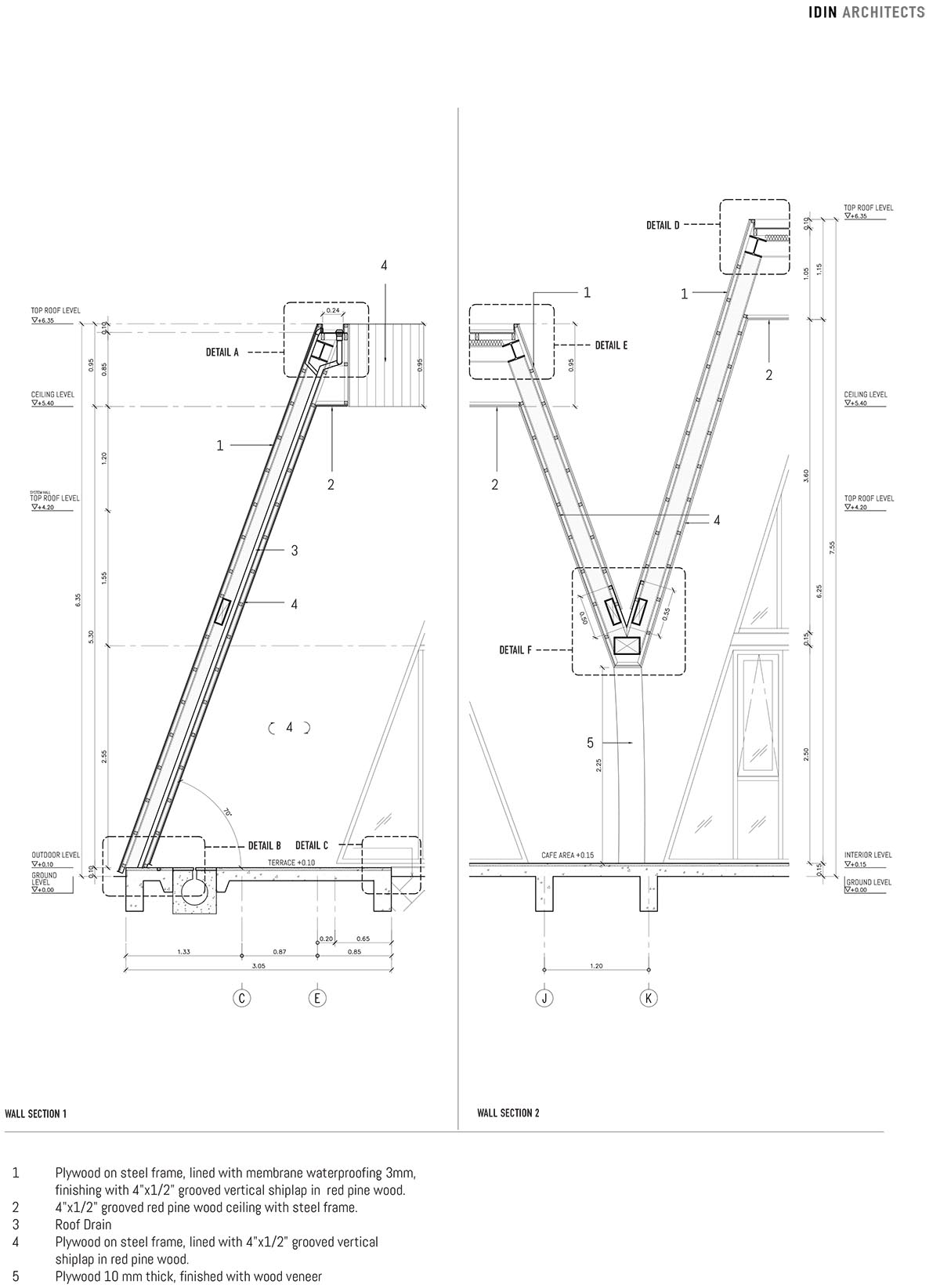A baobab tree informs a cafe featuring three gable and fluid forms in Thailand by IDIN Architects