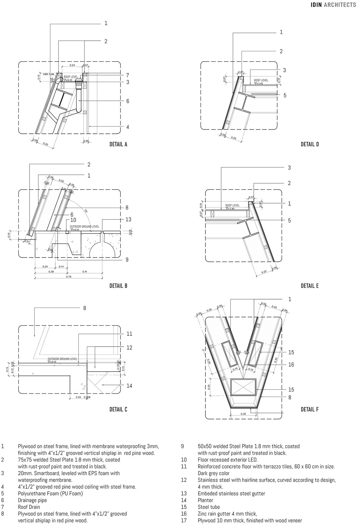 A baobab tree informs a cafe featuring three gable and fluid forms in Thailand by IDIN Architects