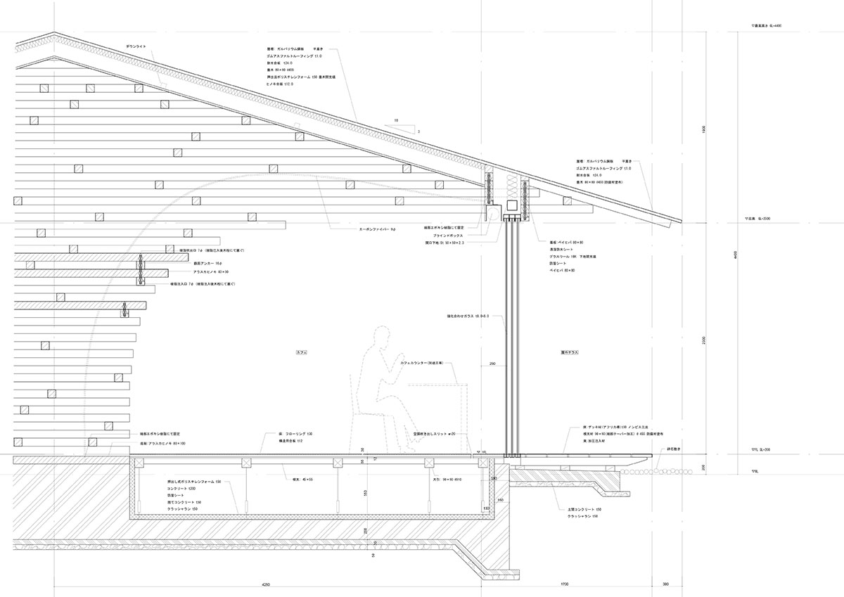 Kengo Kuma adds only tree-like structure to Coeda House without using extra columns in Shizuoka
