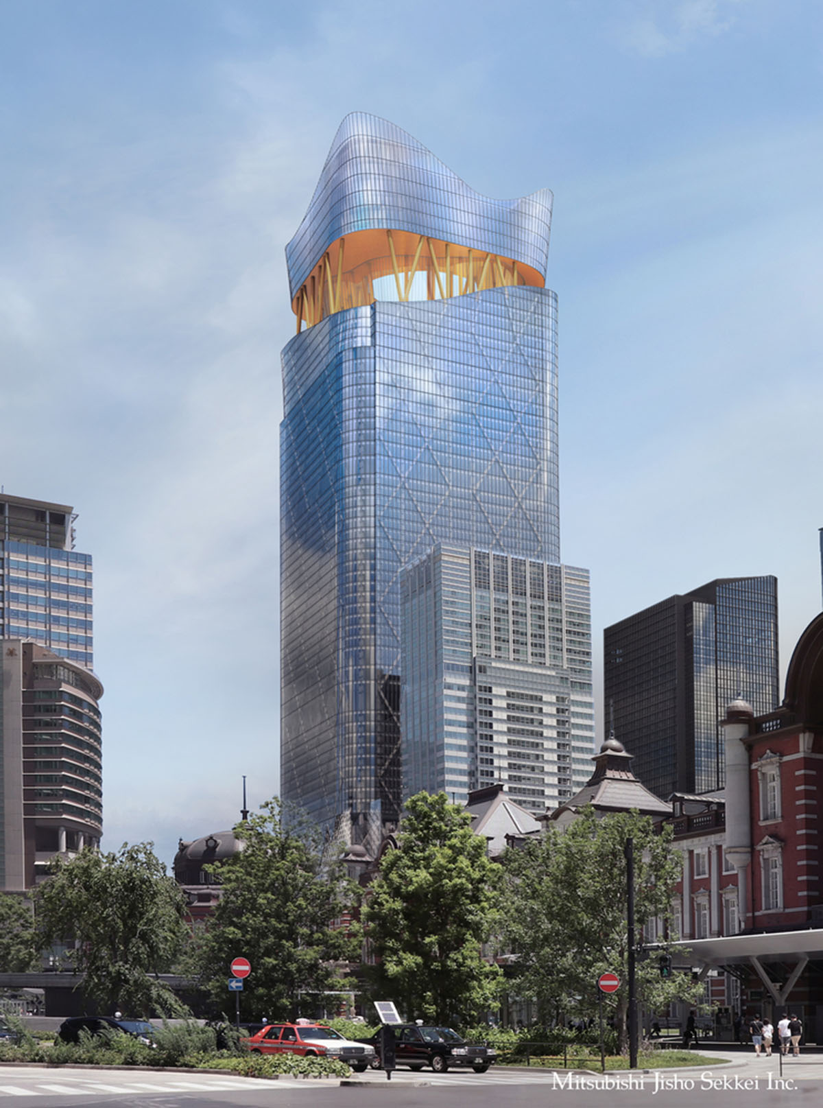 Sou Fujimoto reveals design for the top part of Torch Tower set to become the tallest tower of Japan