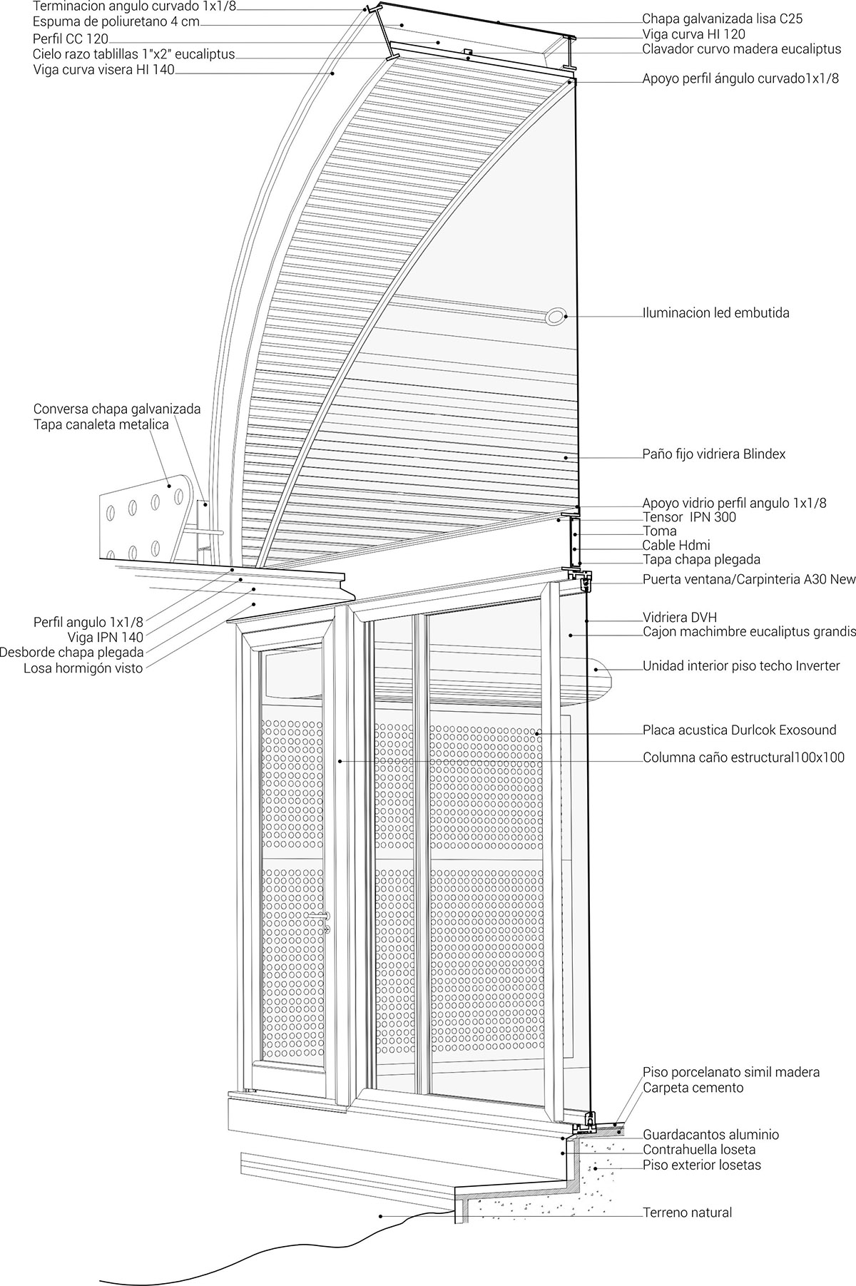 Irigoyen Navarro Arquitectos completes College of Professionals of the Surveyor complex in Santa Fe
