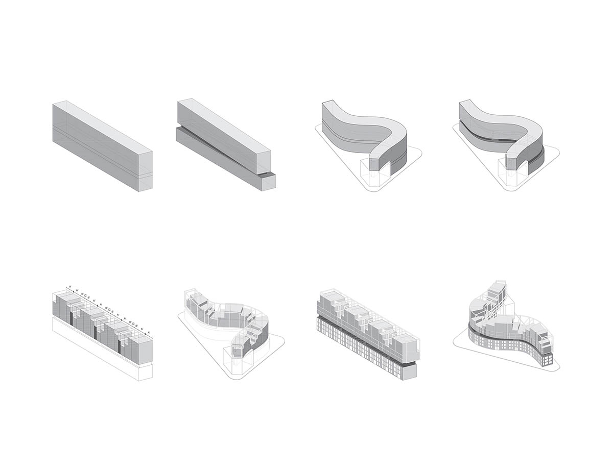 Eisenman Architects, Degli Esposti Architetti & AZstudio complete curved Residenze Carlo Erba