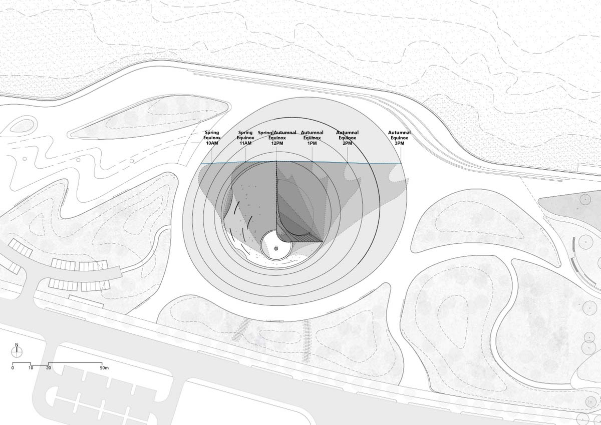 OPEN reveals its curvilinear Sun Tower with sliced silhouette on Yantai coast