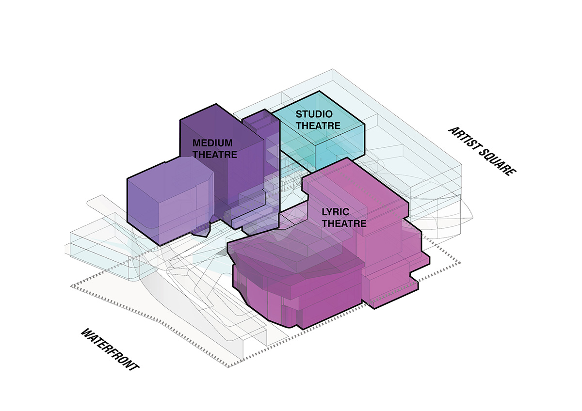 UNStudio's new world class theatre is comprised of interlocking transparent volumes in Hong Kong
