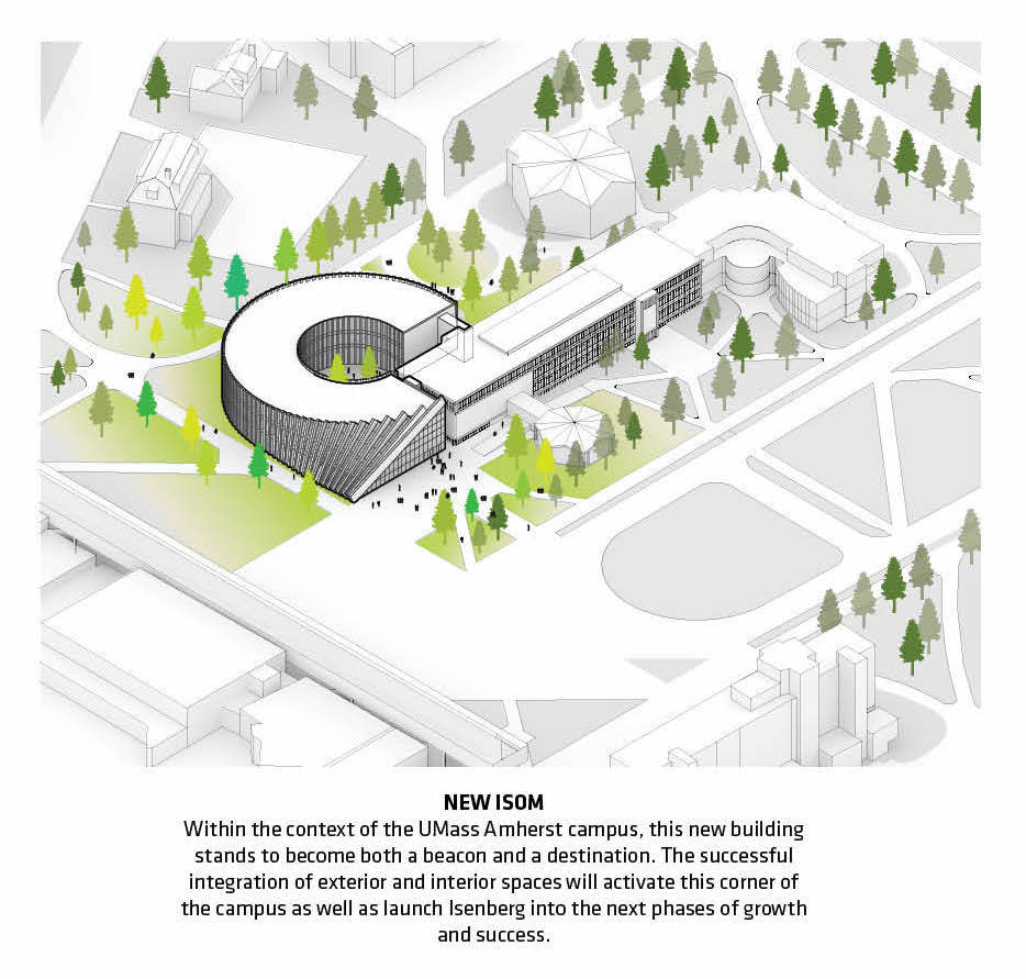 BIG creates entrance with accordion-like pillars for Business Innovation Hub at Massachusetts