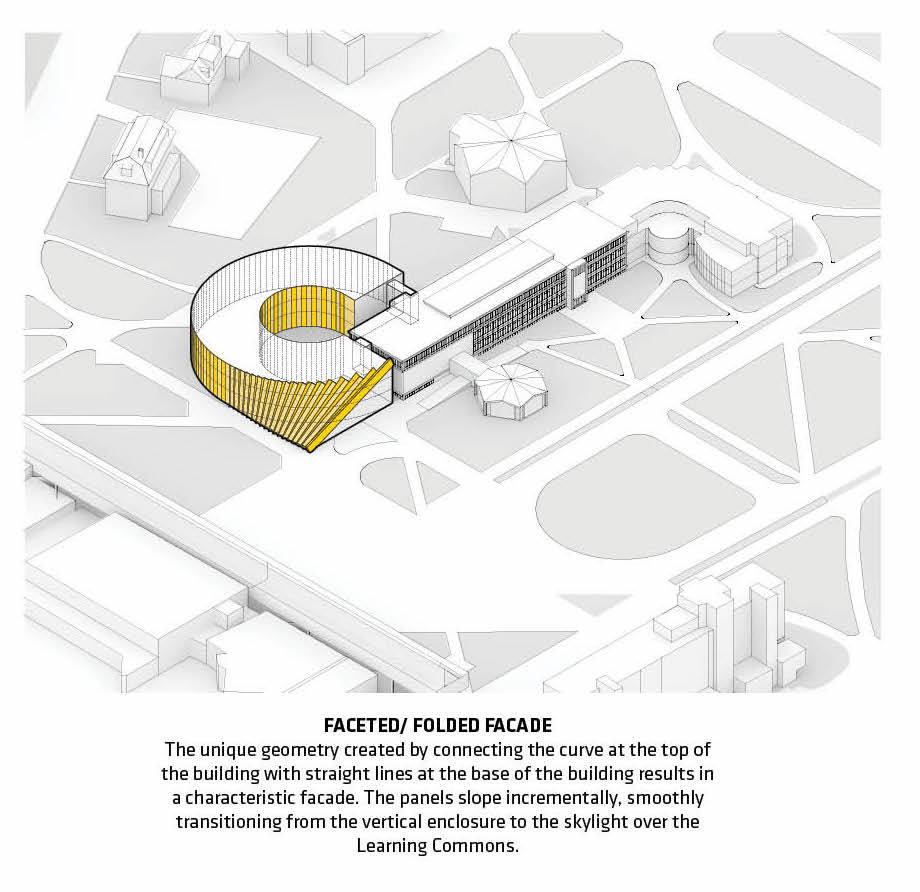 BIG creates entrance with accordion-like pillars for Business Innovation Hub at Massachusetts
