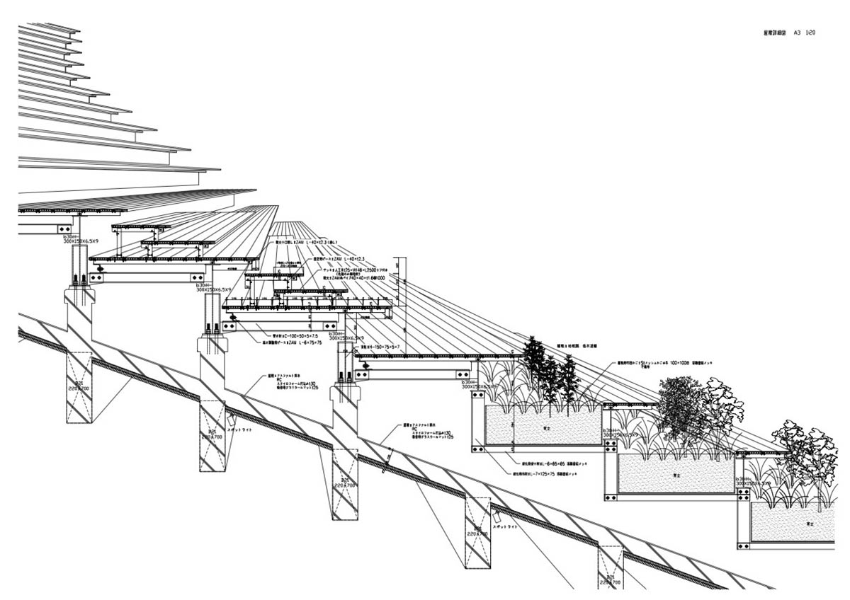 Kengo Kuma & Associates designs twisted student exchange hub featuring strip-like steps in Tokyo