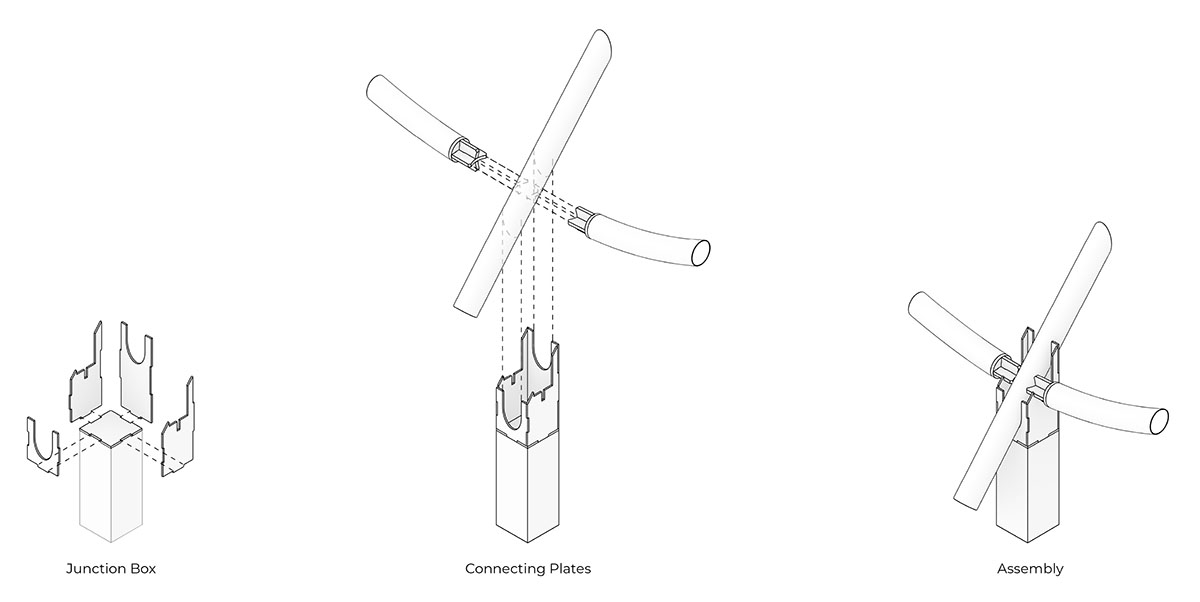 Undulating roof covers Cocoon School for unobstructed space in India 
