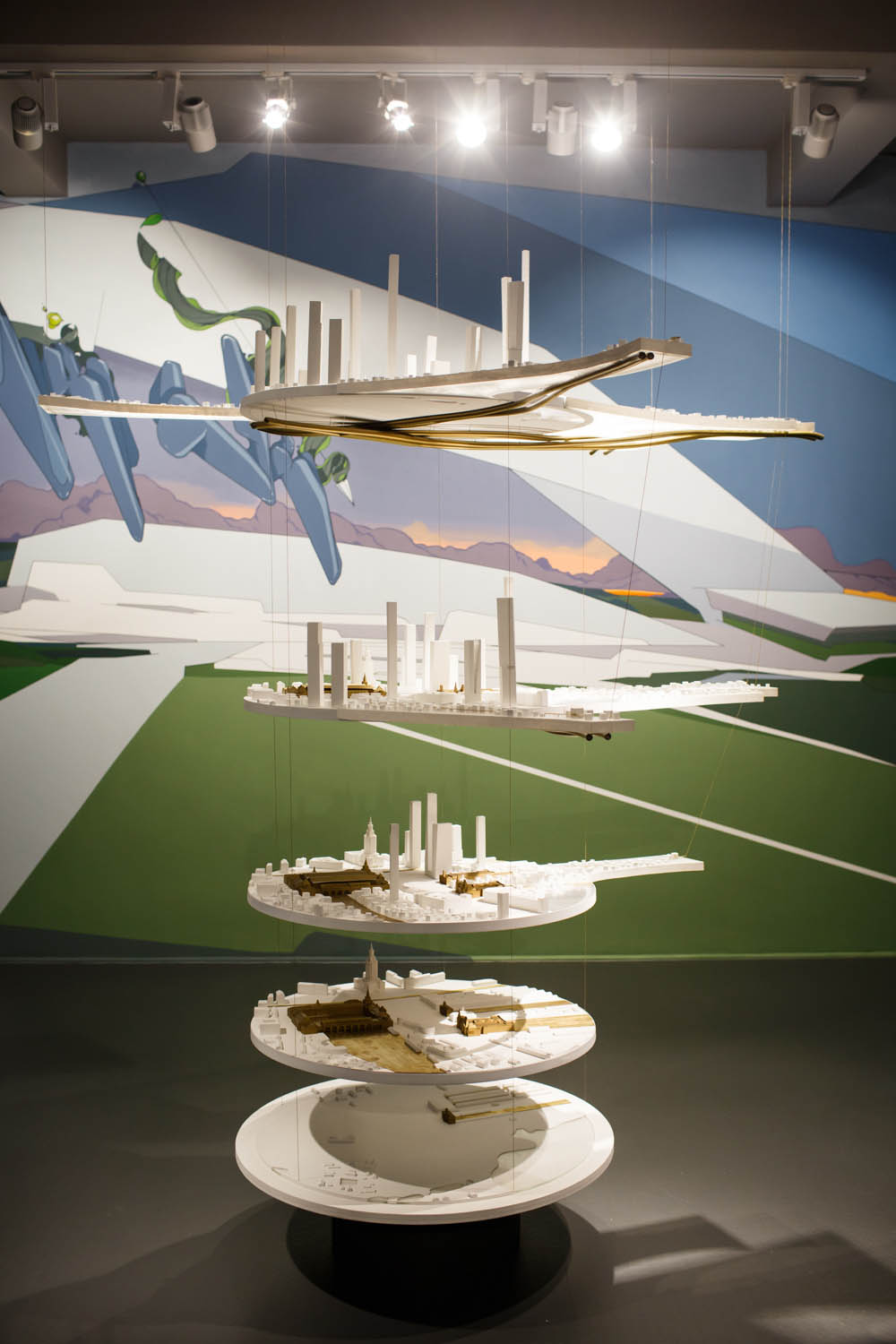 Russian Pavilion presents Russian railways with glamorous paintings in Venice Biennale