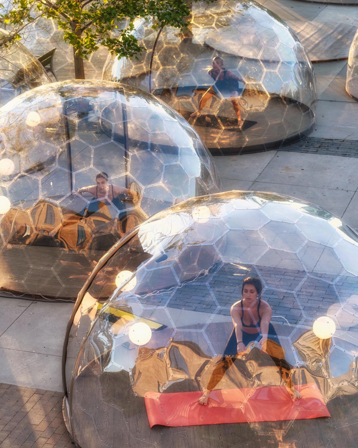 Yoga Domes Seen Toronto Canada On Editorial Stock Photo - Stock Image