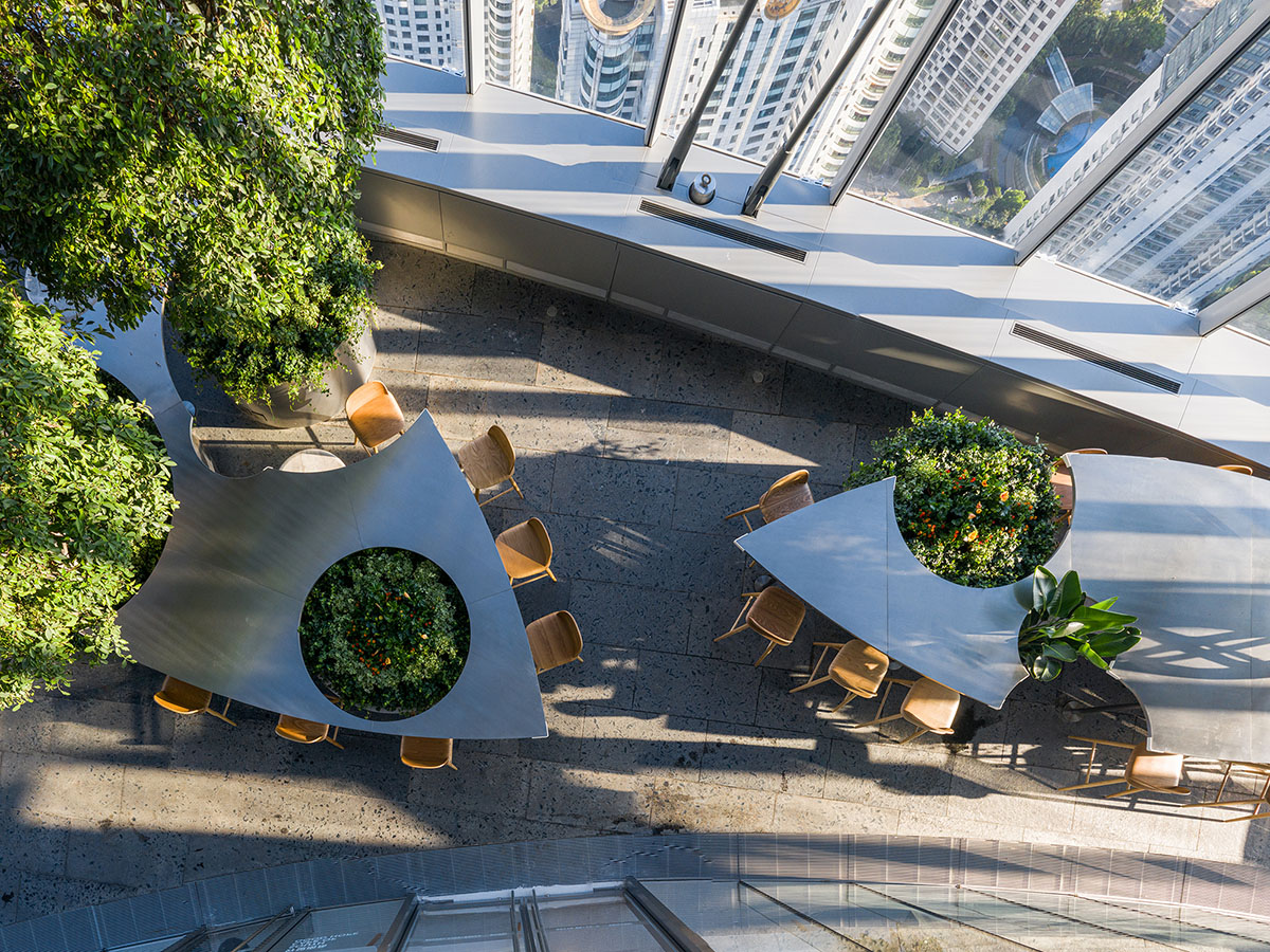 Wutopia Lab creates continuous space for stack of books inside of Shanghai's tallest building
