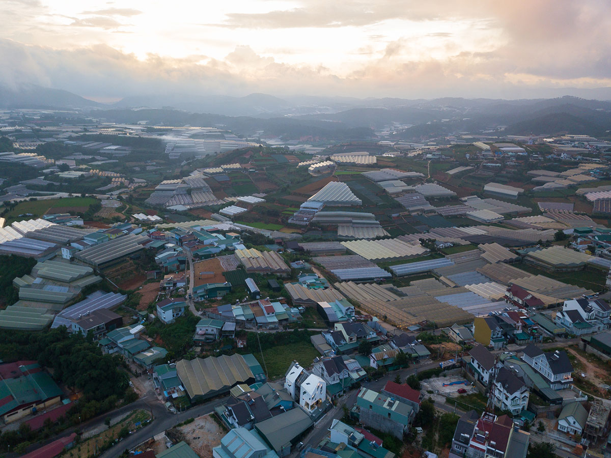 Le House wraps this small hotel with porous steel facade made of irregular patterns in Vietnam
