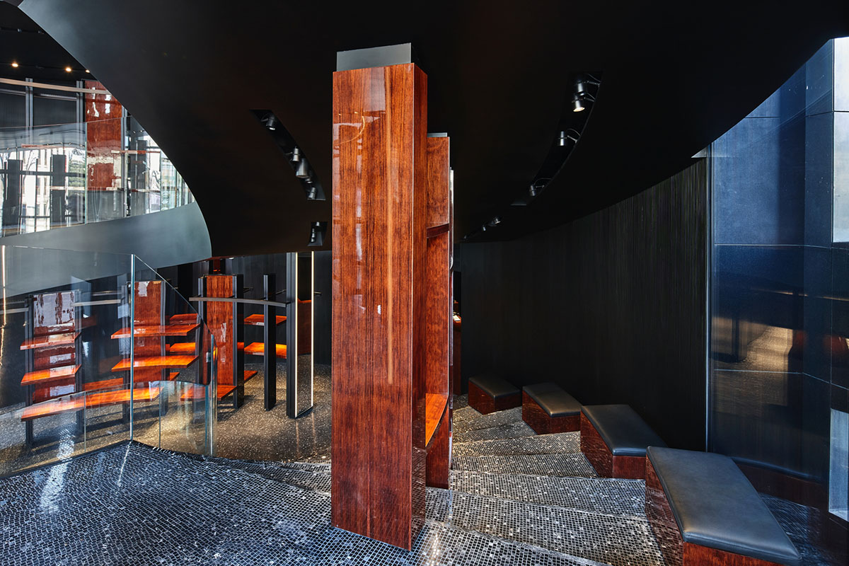 Ateliers Jean Nouvel wraps Dolce & Gabbana's Seoul store with four pillars made of black granite