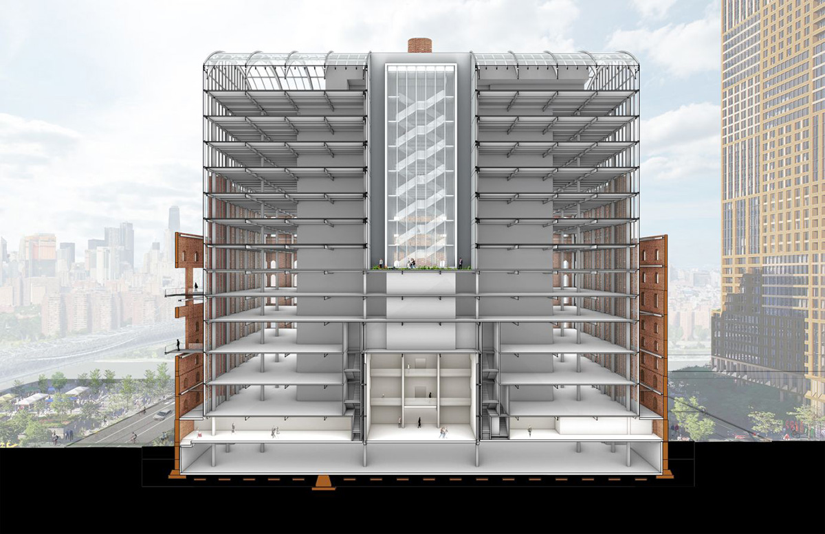 PAU Studio Unveils Revised Plans For Domino Sugar Refinery In Williamsburg, Brooklyn