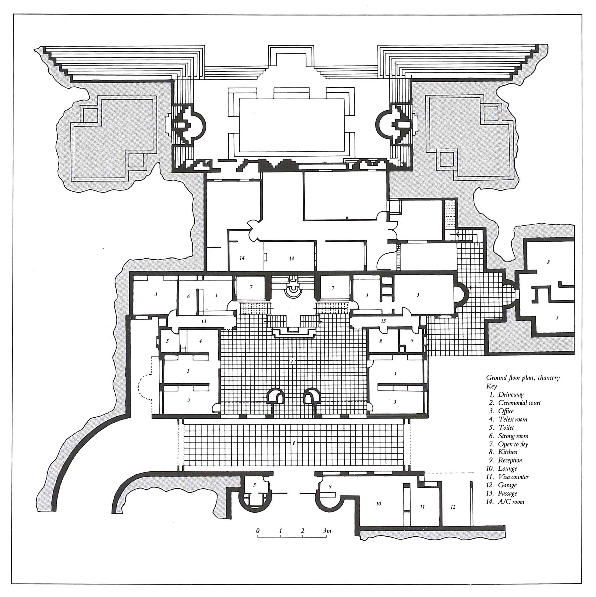 A Brick Sculpture To Work In: Satish Gujral-Designed Embassy of Belgium, New Delhi