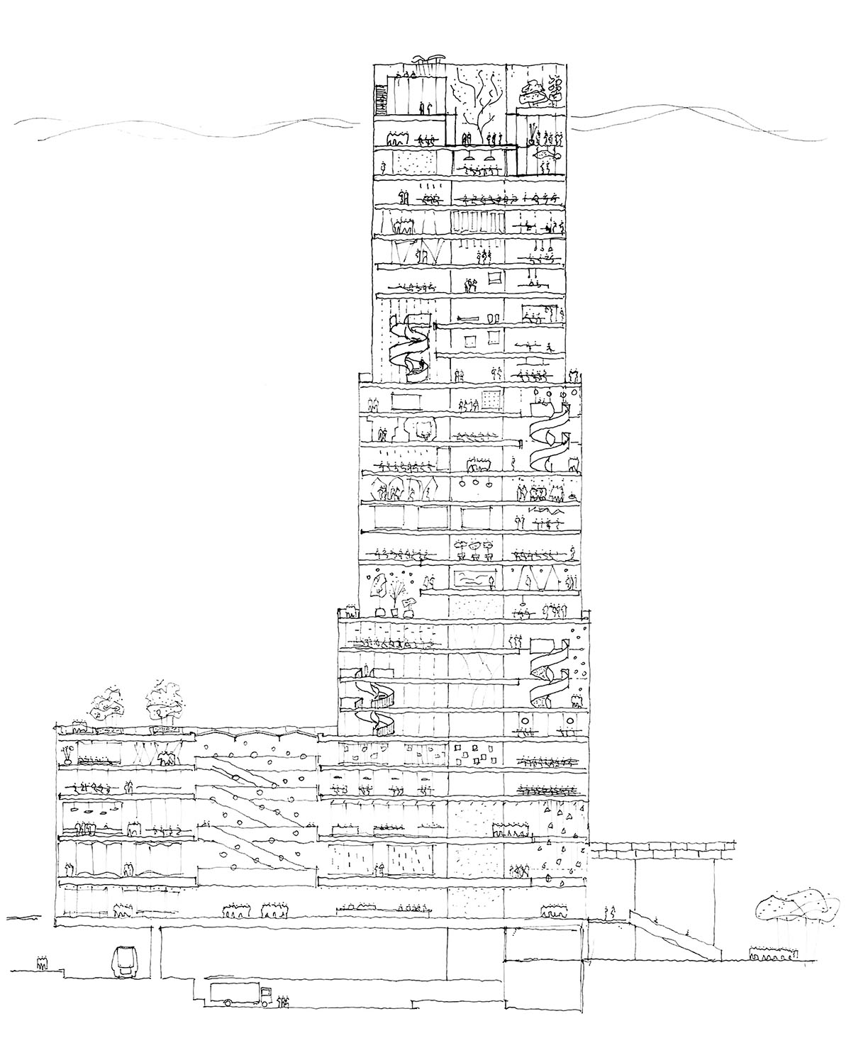 Reiulf Ramstad Arkitekter and CF Møller propose tower featuring stacked glass boxes in Oslo