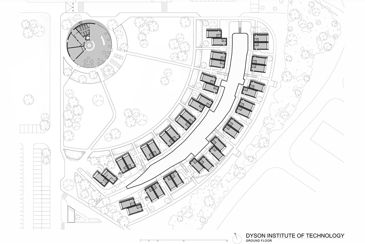 WilkinsonEyre completes new student village made of timber modular housing pods at Dyson Institute