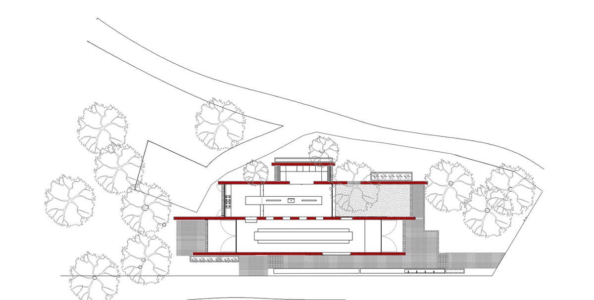 Children attend teaching courses in between red-colored free standing walls in rural village of China