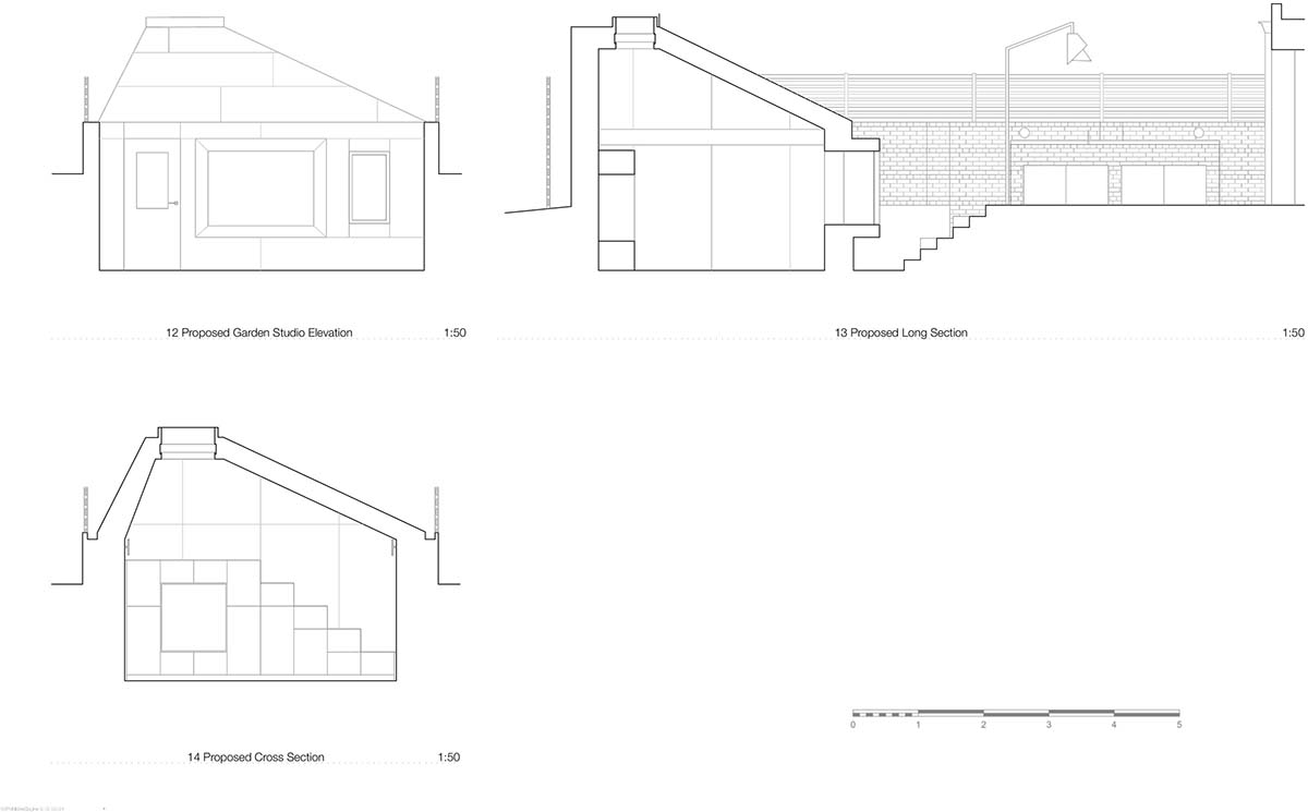 RISE Design Studio built sunken garden studio with rusted steel to provide a hidden place to escape