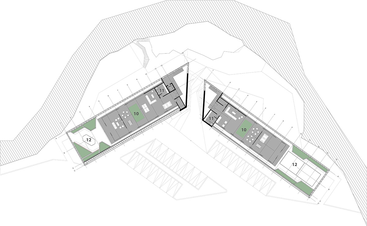 DF Arquitectos completes Pumas Clubhouse from volcanic stone in Mexico