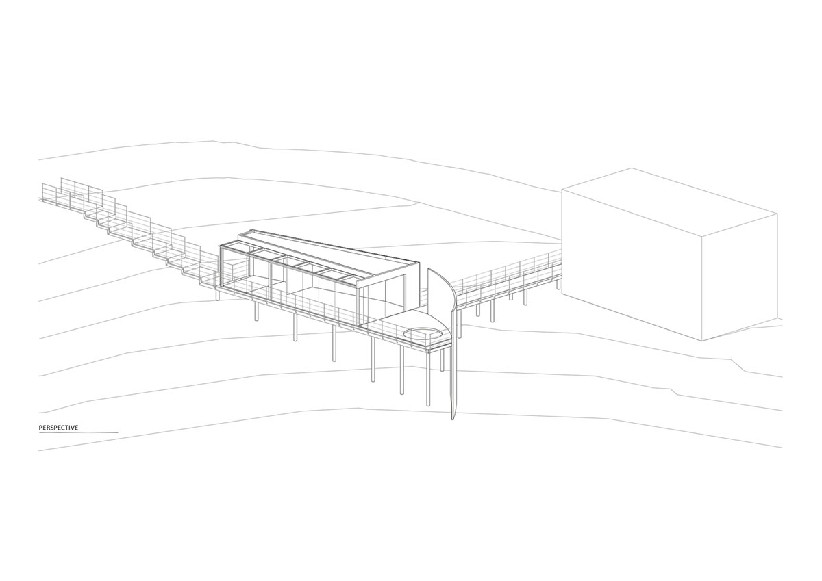 Piacesi Arquitetos Associados suspends refuge cabin with light and curved structures within a forest
