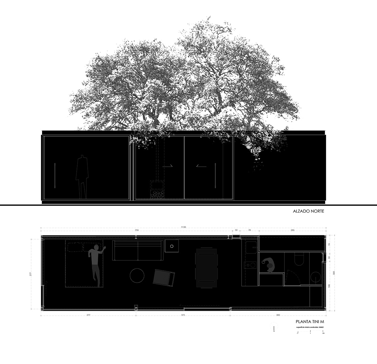 delaVegaCanolasso designs two mini cabins with natural and corten steel façades in Spain 