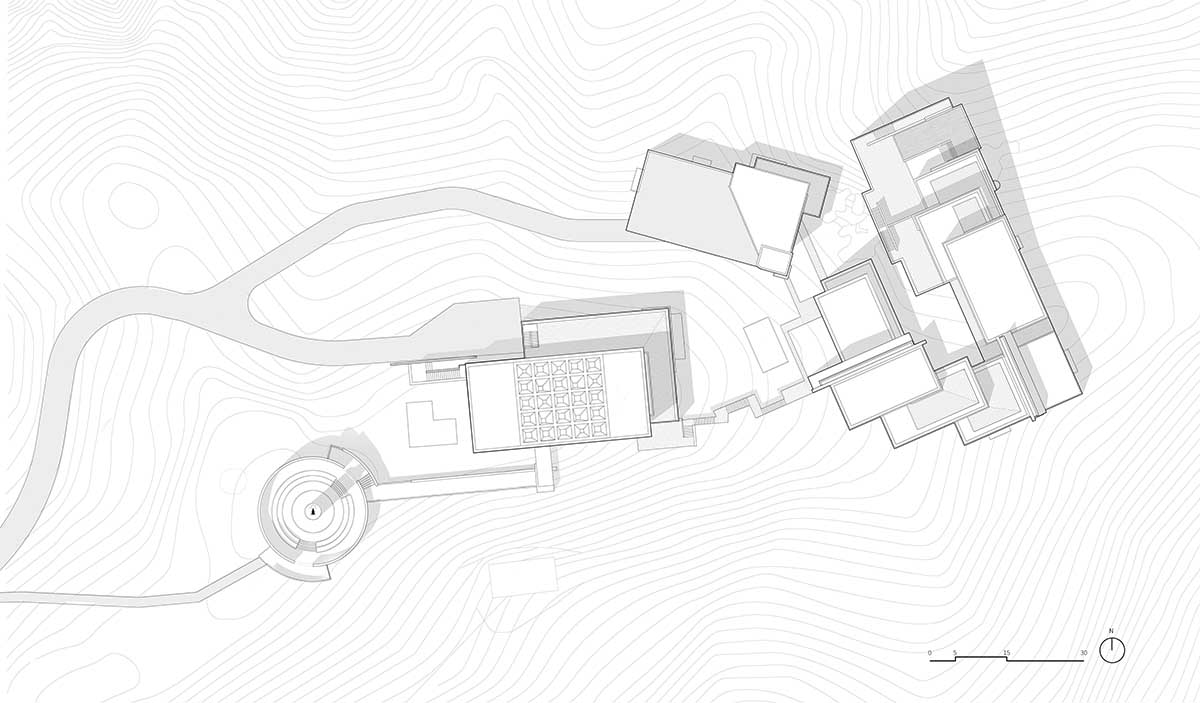 The Lighthouse Hotel reinterprets traditional fishing village settlements on a steep reef in Zhoushan