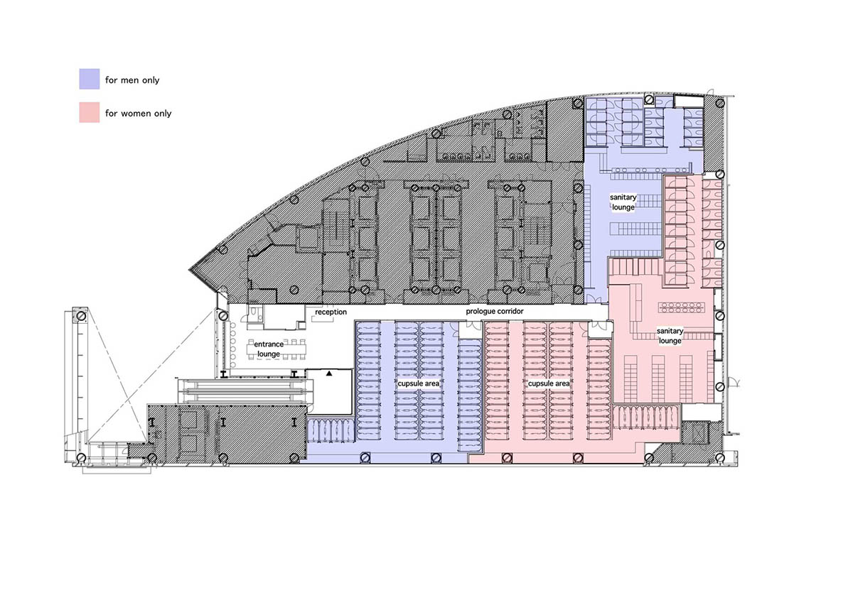 Naruse Inokuma Architects reinvents capsule hotel experience with more functionality in this hotel