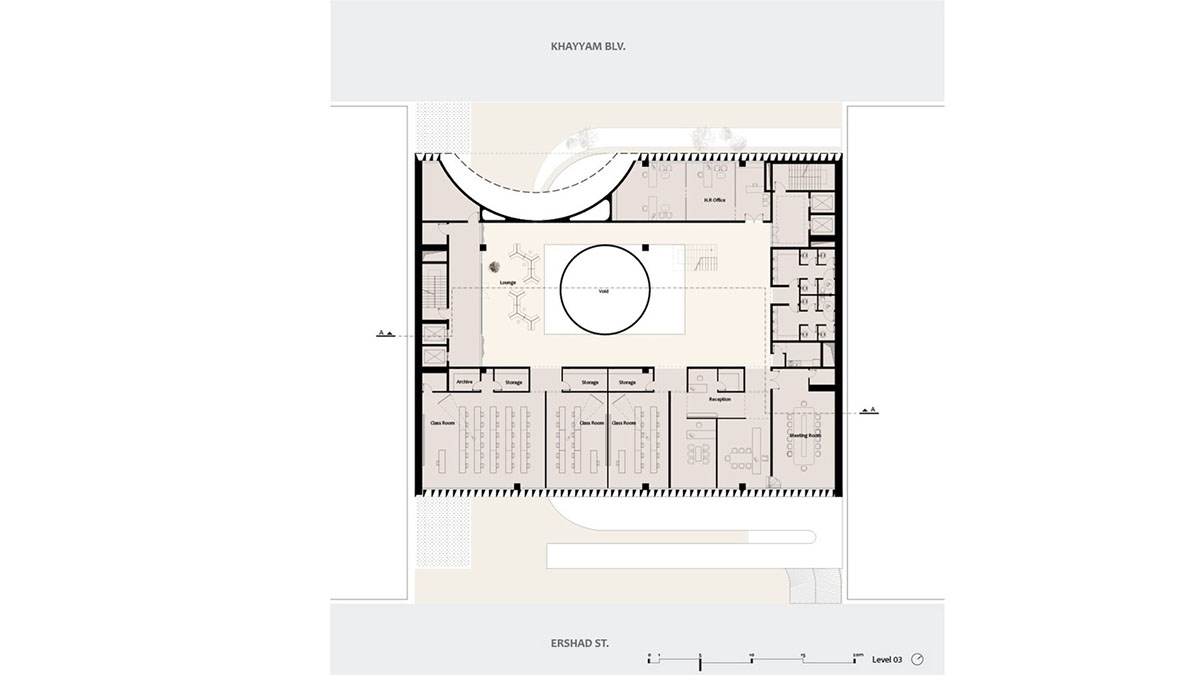 NextOffice creates giant node-looking passage for Mashhad C.E.O. Headquarters in Iran