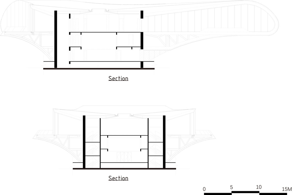 Lacime Architects creates wavy and floating Shimao-The Wave Showroom in Tianjin, China
